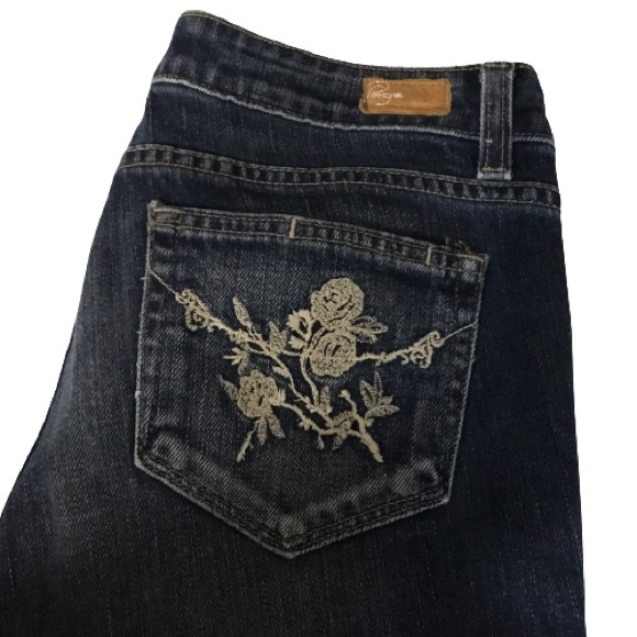 PAIGE Laurel Canyon Rose Vine Bootcut Jeans W28 - Picture 4 of 6